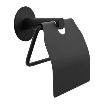 Suport hartie igienica Rea 322219A cu protectie finisaj negru mat