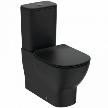 Vas wc pe pardoseala negru mat Ideal Standard Tesi Aquablade fara rezervor si capac