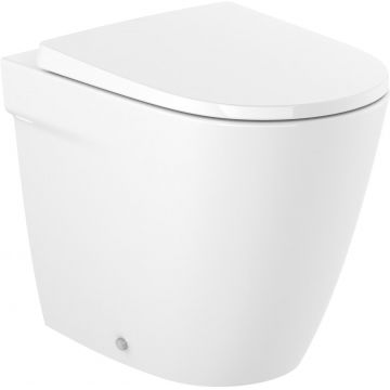 Vas wc Roca Ona Compact Rimless back-to-wall alb la reducere