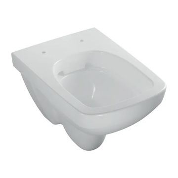 Vas WC suspendat Geberit Selnova Compact rimless alb lucios proiectie mica