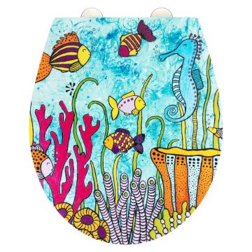 Capac WC 37 x 44,5 cm Easy-Close (cu închidere automată) Rollin'Art Ocean Life – Wenko