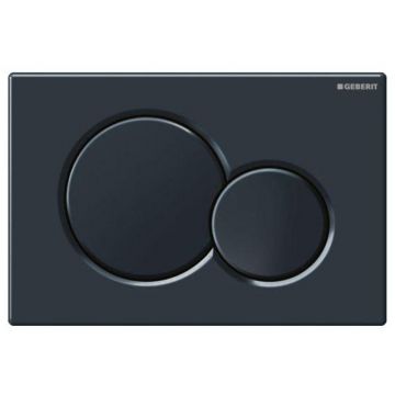 Clapetă cu acționare dublă Geberit, Sigma01, negru lucios