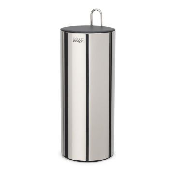 Suport pentru hârtie igienică argintiu din metal Luxe – Joseph Joseph