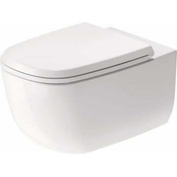 Vas WC suspendat Duravit Aurena Rimless 57x36.5cm HygieneGlaze Plus alb mat